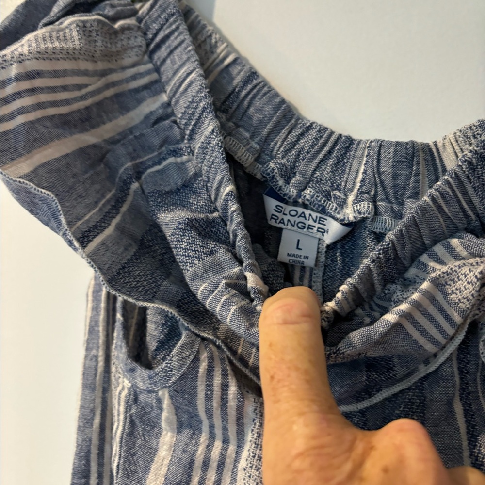 Sloane Ranger, off the shoulder, cotton/linen mix dress